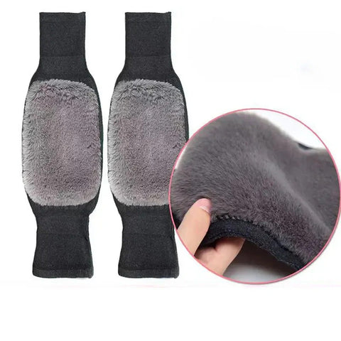 Winter Warm Fleece Knee Pads – Thermal Elastic Knee Support for Men & Women